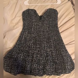 Tweed strapless dress